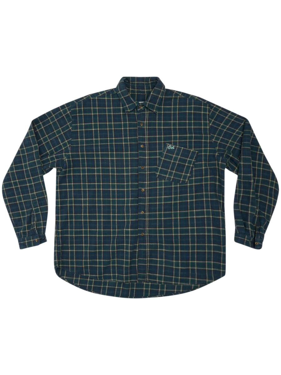 UNISEX GREEN PLAID OVERSHIRT ERL11B004 GREEN ERL 