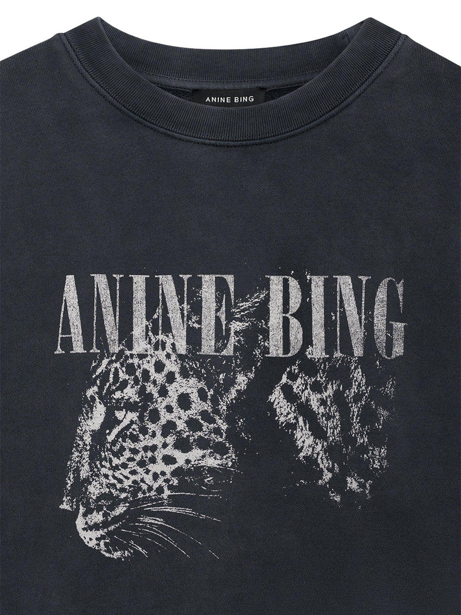 SPENCER SWEATSHIRT LEOPARD A0811720 WBL1 ANINE BING 