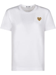 T-SHIRT GOLD EMBLEM GOLD HEART AX-T216-051 4 COMME DES GARCONS PLAY 