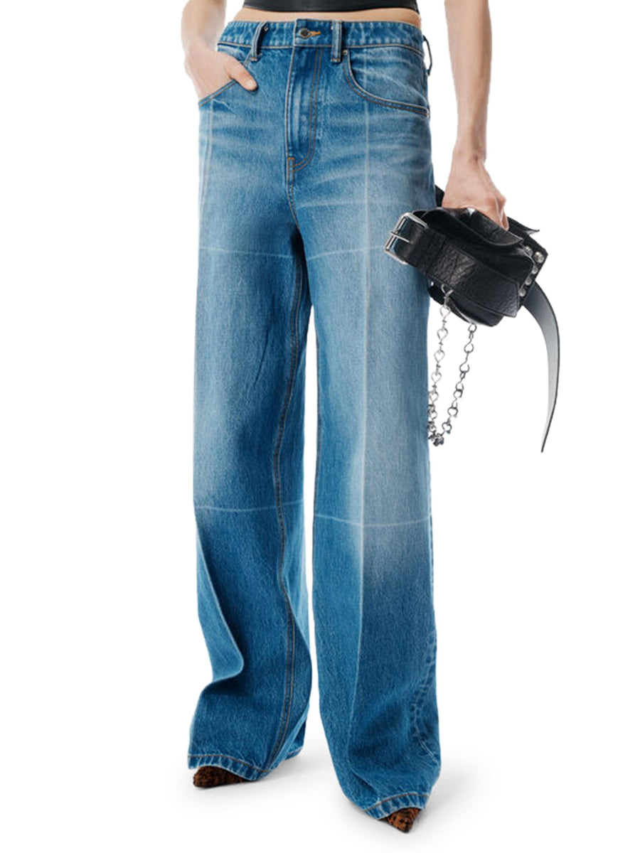 STRAIGHT PANT W FADED FOLD LINES 4DC4254848 400C ALEXANDER WANG 