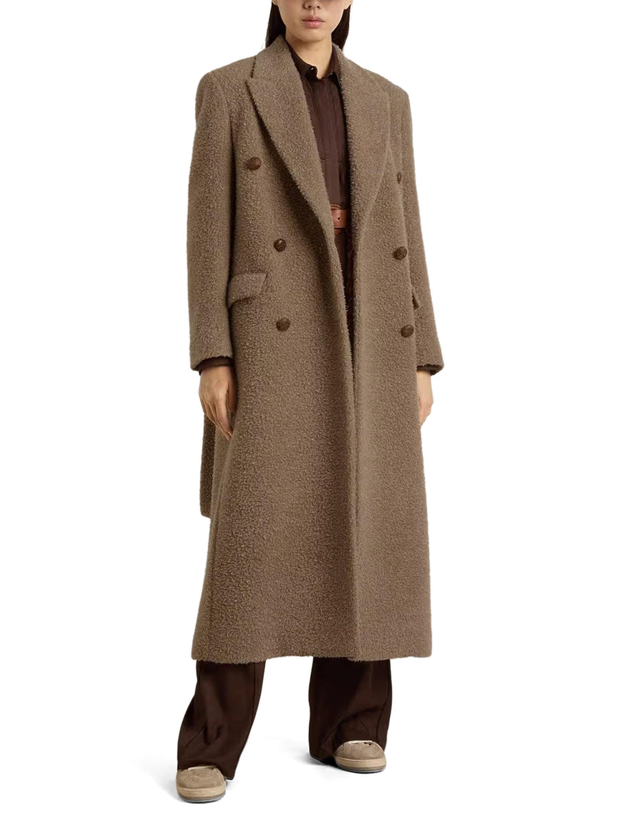 JOURNEY W'S DOUBLE BREASTED COAT WITH DETACHABLE BELT CASENTINO WOOL GWP02319 P00209160407 GOLDEN GOOSE 
