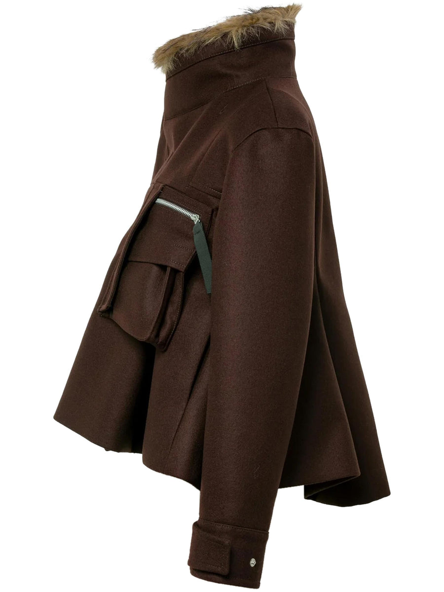 WOOL MELTON BLOUSON 2508068 601 SACAI 