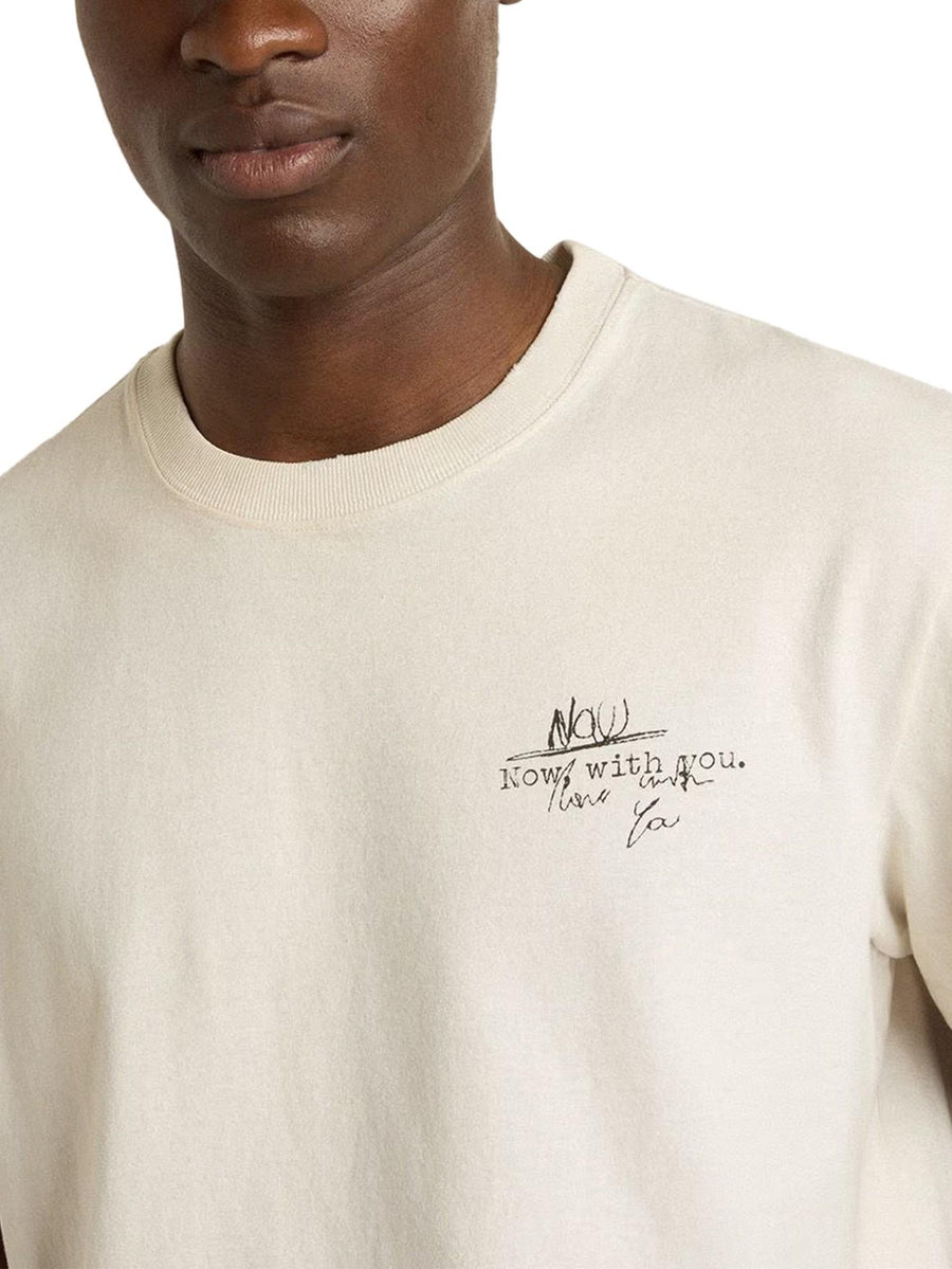 JOURNEY M'S T-SHIRT REGULAR GAUZE COTTON JERSEY VINTAGE TREATMENT WITH PRINT GMP01220 P00214082432 GOLDEN GOOSE 
