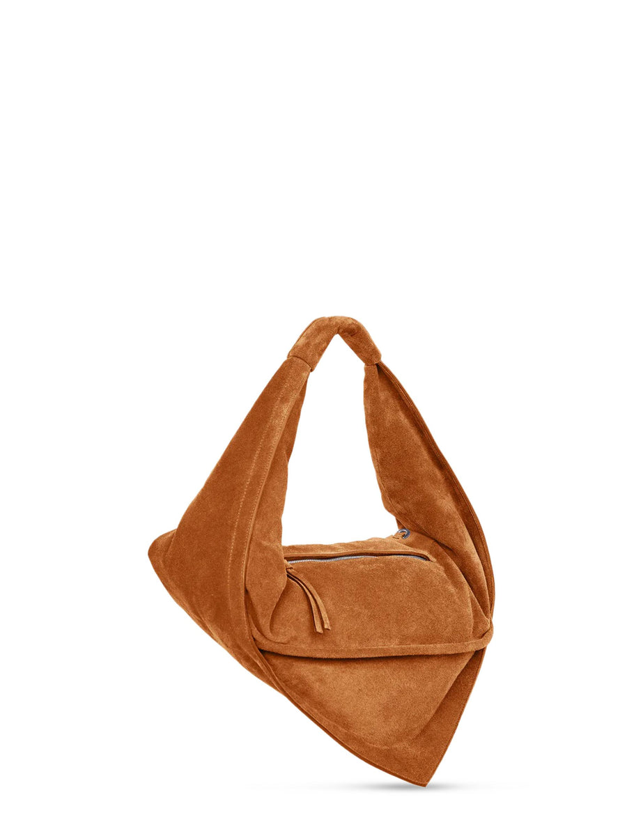 HOBO BAG FCCOTHB0101 SUEDE COGNAC FEDERICO CINA 