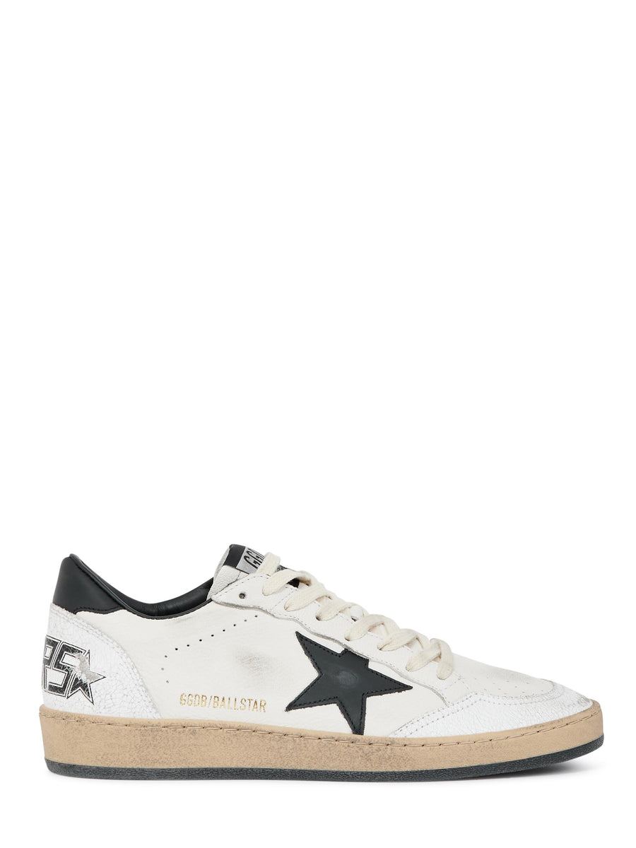 BALLSTAR NAPPA UPPER LEATHER STAR AND HEEL CRACK TOE AND SPUR GWF00117 F00377110283 GOLDEN GOOSE 