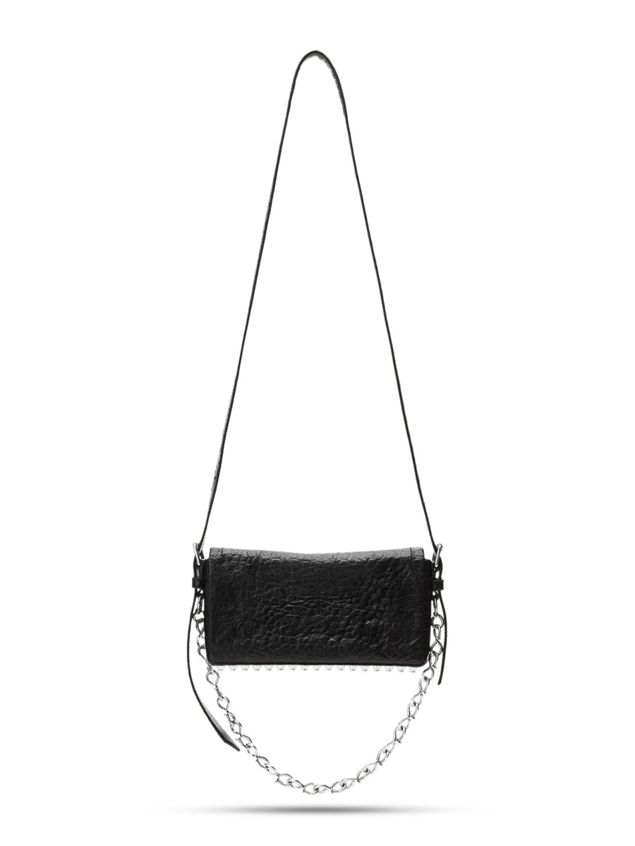 RICCO CRUSHED SLIM FLAP BAG 20425R33L 001 ALEXANDER WANG 