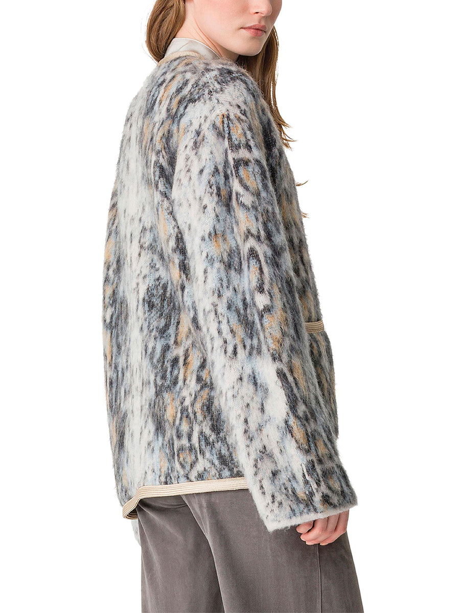 PLUMES DE PYTHON ALPACA JACQUARD SHORT COAT 14164 F48A5022 FORTE FORTE 