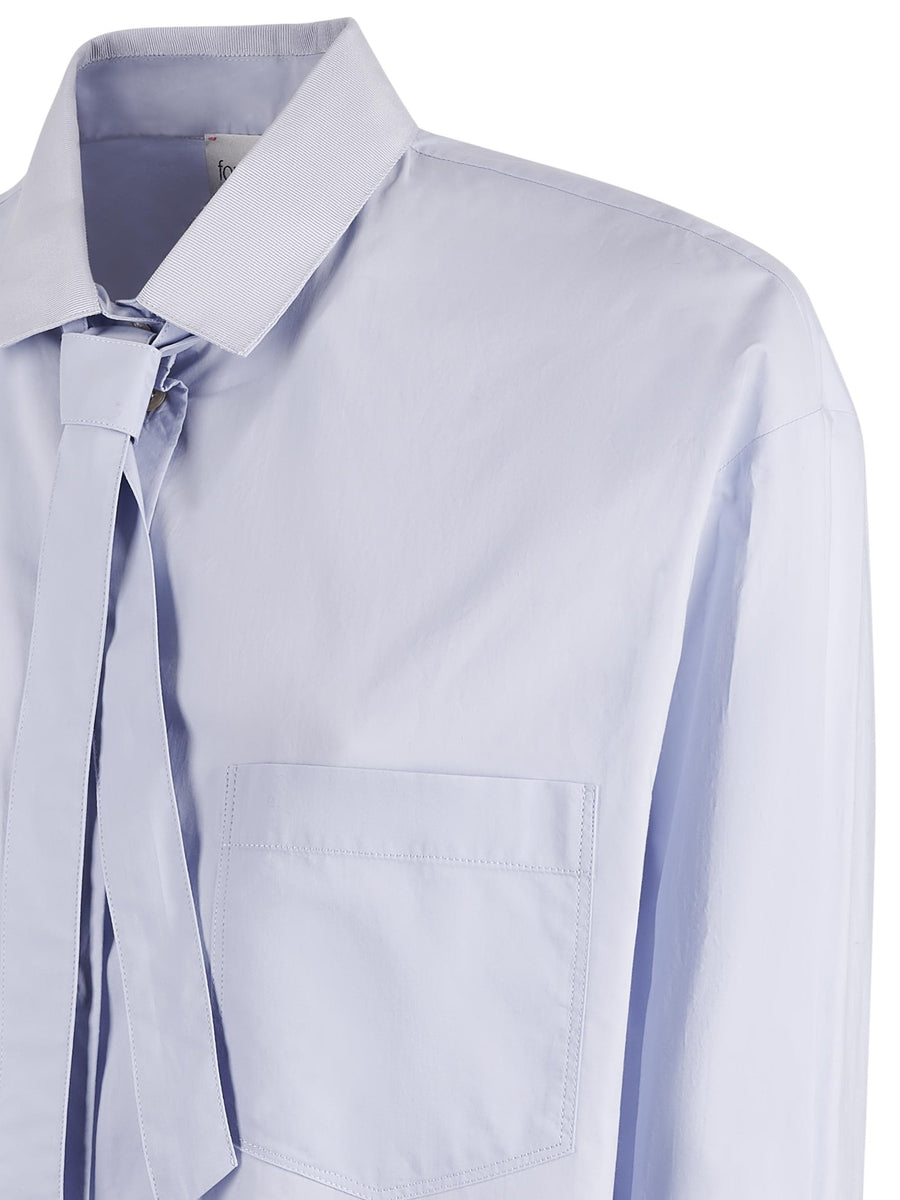 BCI COTTON OVERSIZED SHIRT CANNED TAPE DETAILS 14401 F48M5044 FORTE FORTE 