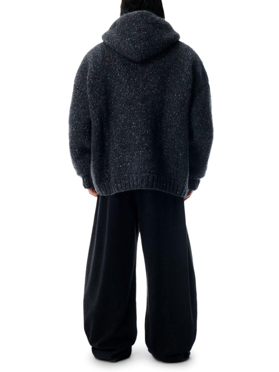 OVERSIZED ZIP UP HOODIE WITH AW EMBROIDERY UKC4253059 004 ALEXANDER WANG 