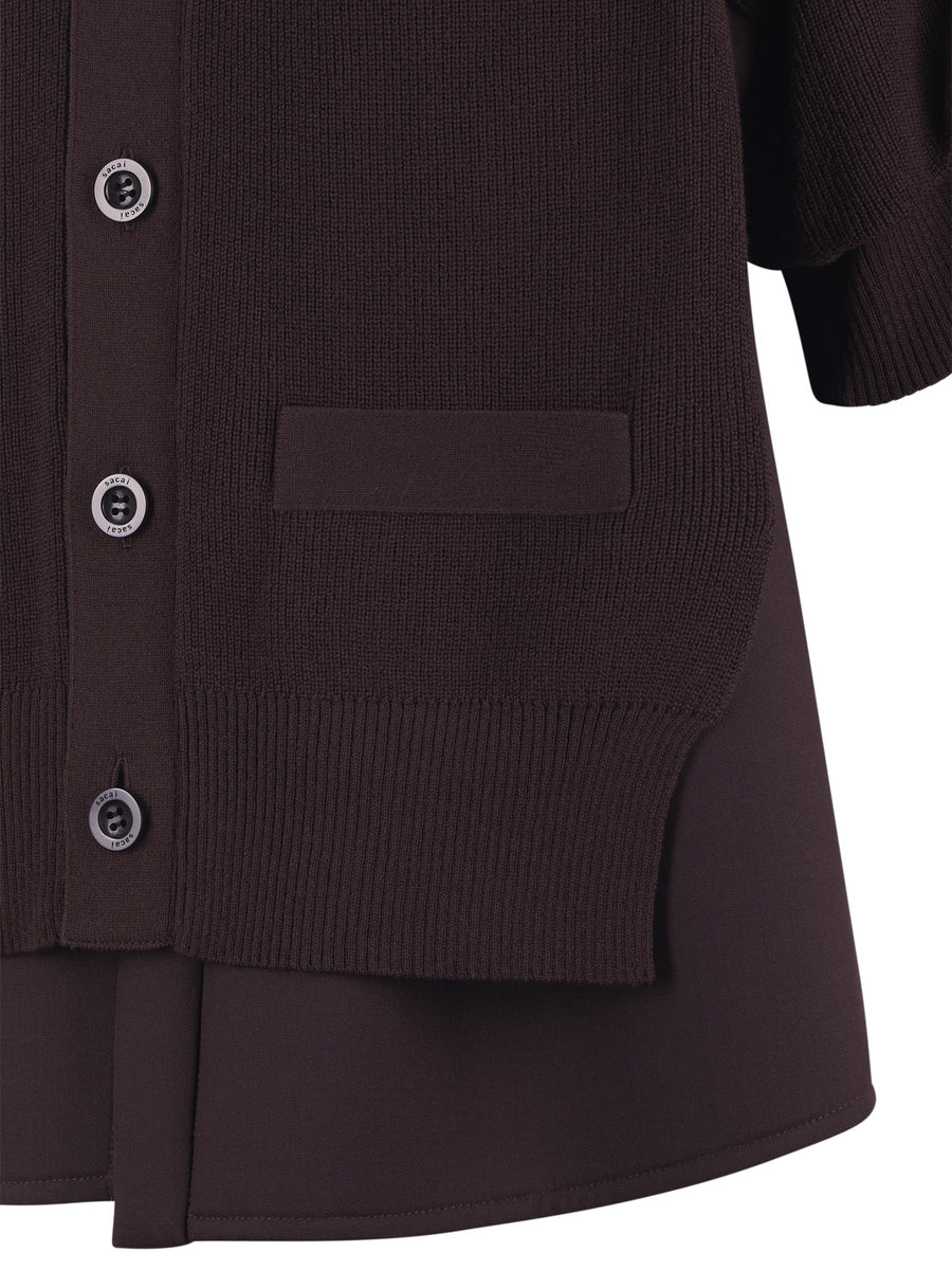 SUITING MIX KNIT CARDIGAN 2507953 601 SACAI 