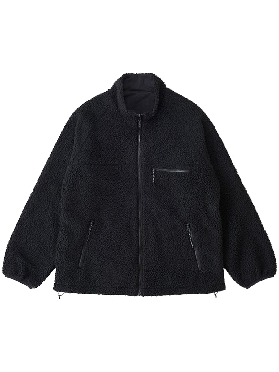 REVERSIBLE SHERPA JACKET G5FUJ014 CHARCOAL BLACK GRAMICCI 