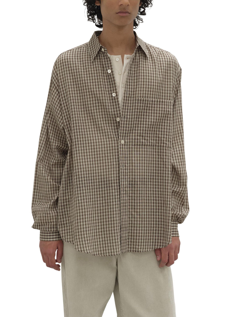  A25SS01GC BROWN GINGHAM CHECK AURALEE 