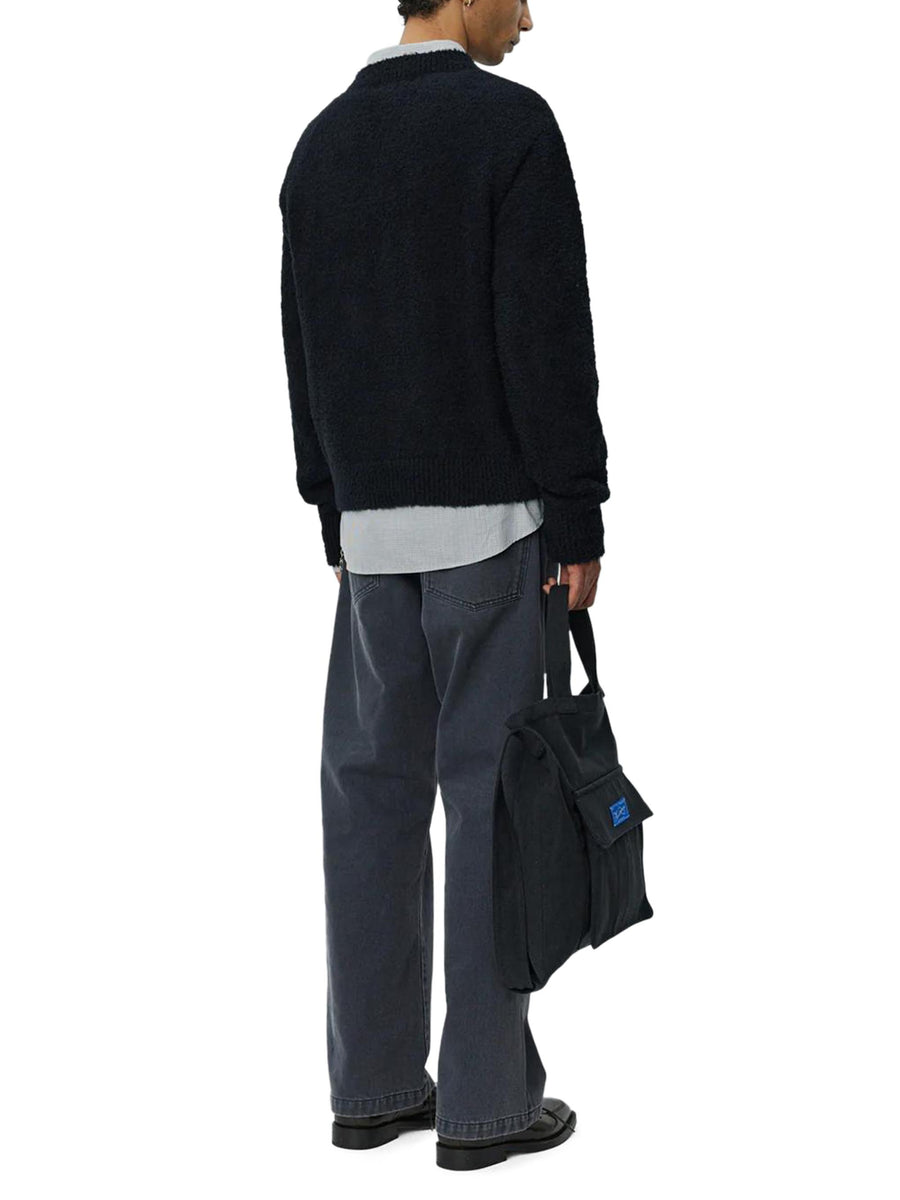 V NECK SWEATER M325067 FURRY BLACK MFPEN 