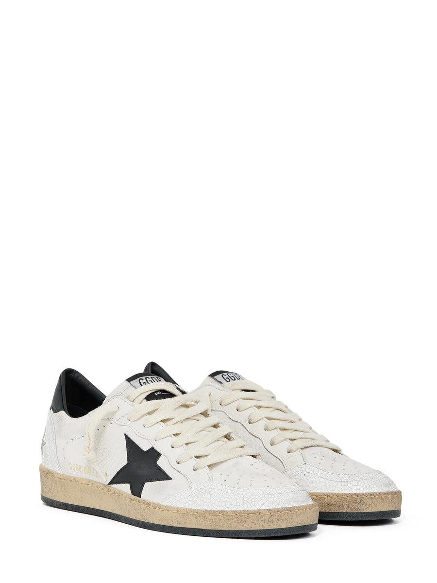 BALLSTAR NAPPA UPPER LEATHER STAR AND HEEL CRACK TOE AND SPURE GMF00117 F00377110283 GOLDEN GOOSE 