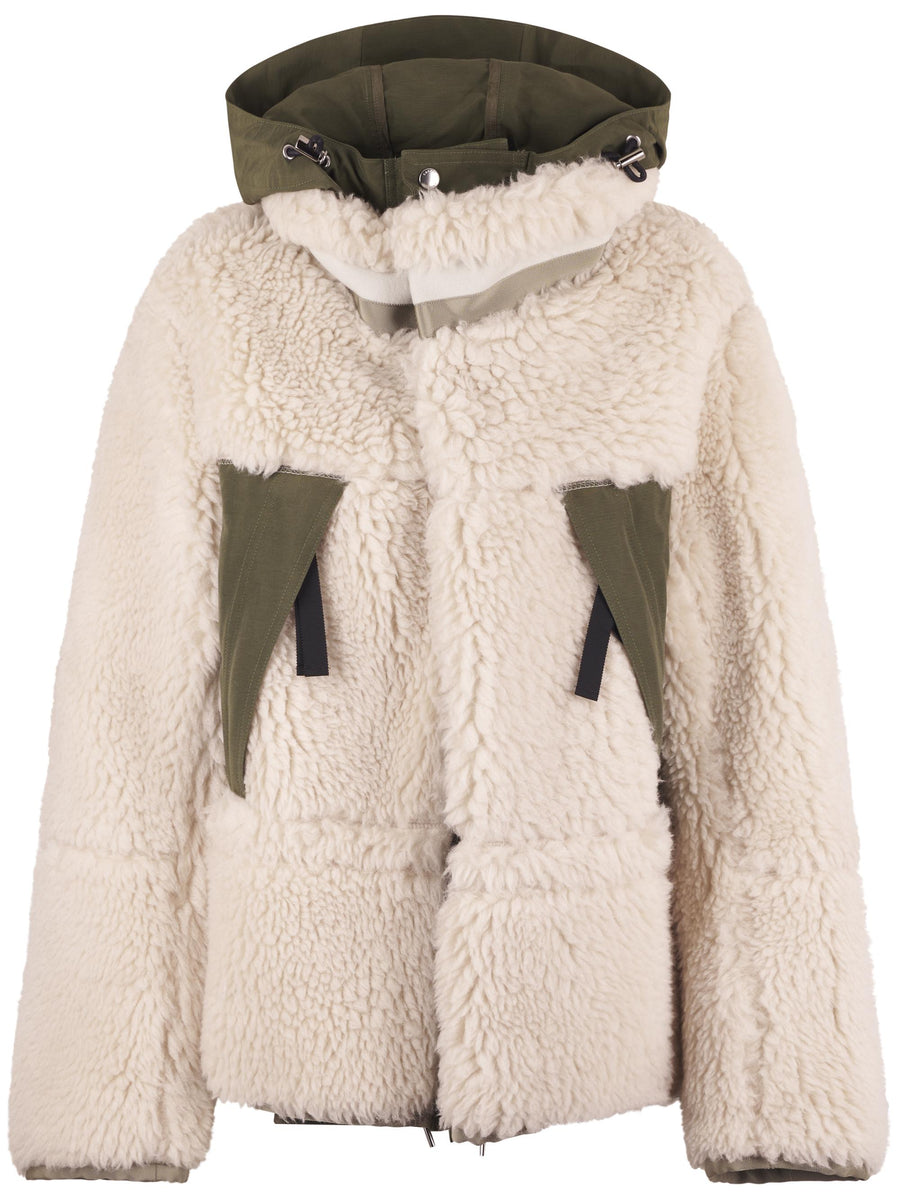FAUX SHEARLING GROSGRAIN BLOUSON 2508076 063 SACAI 