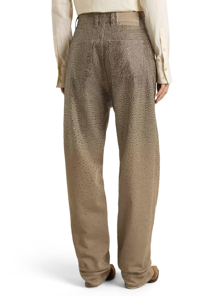 JOURNEY W'S PANT WIDE LEG  COTTON DENIM FULL SKY WASH GWP01203 P00207215184 GOLDEN GOOSE 