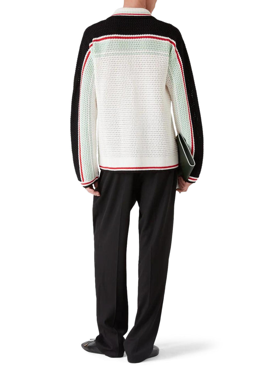 FAUX CROCHET SHIRT MPF25-KW-998-01  CASABLANCA 