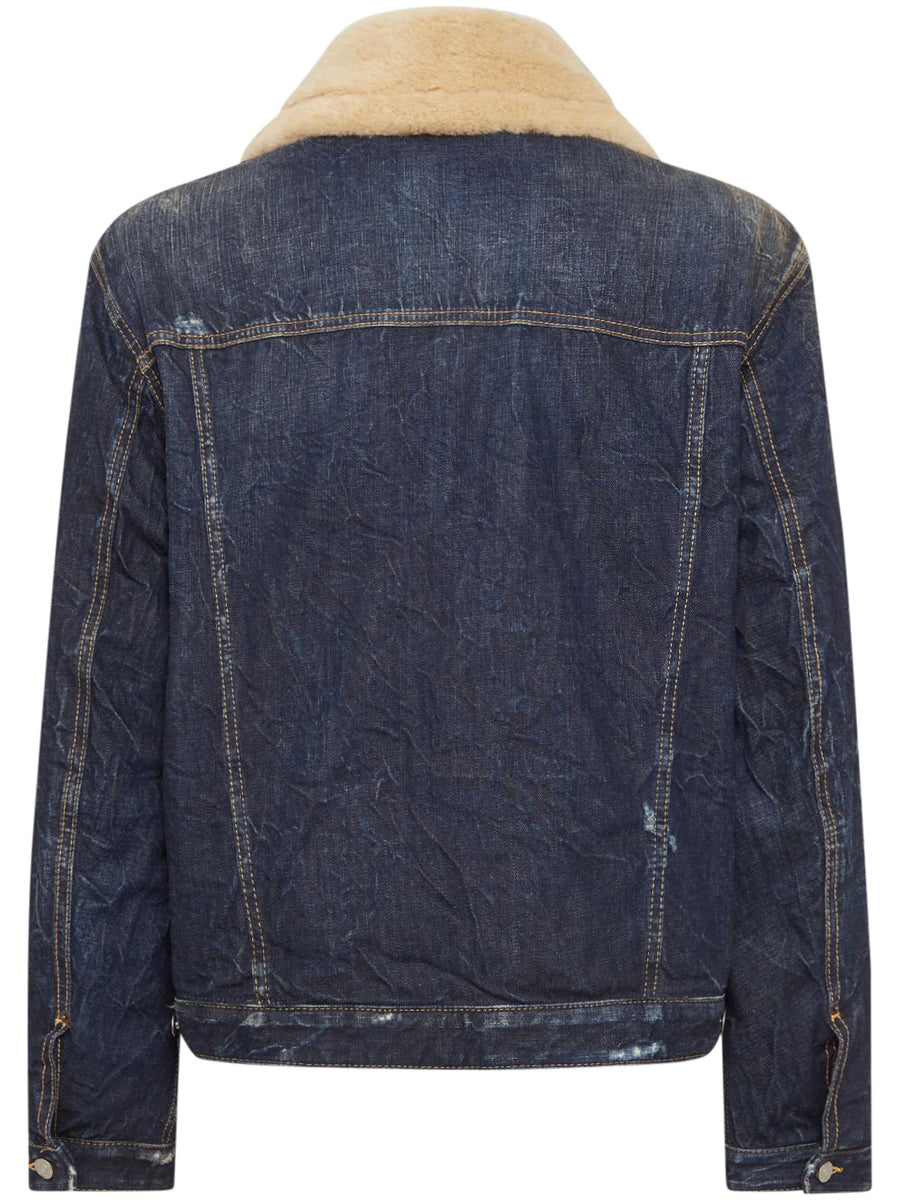 DENIM AVIATOR JACKET S74AM1593 D30011470 DSQUARED2 