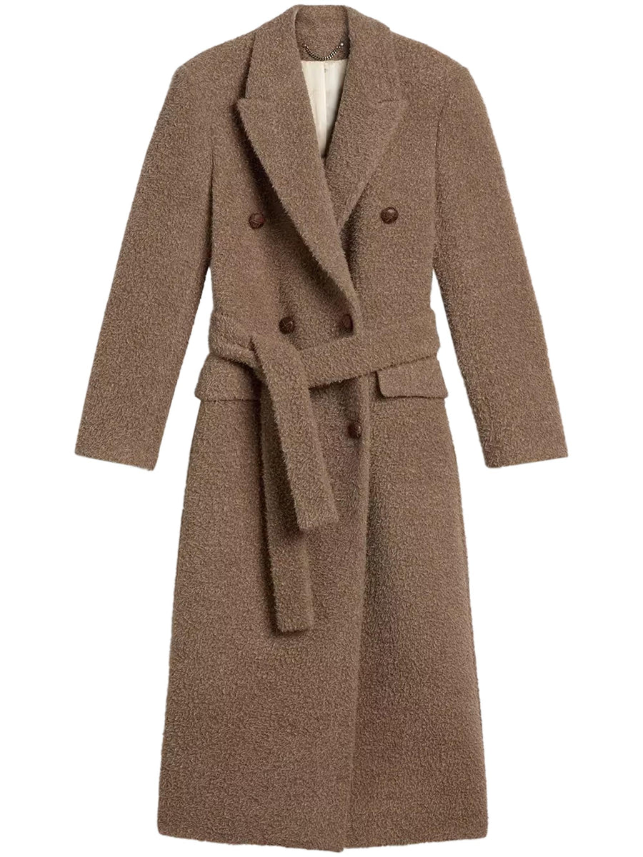 JOURNEY W'S DOUBLE BREASTED COAT WITH DETACHABLE BELT CASENTINO WOOL GWP02319 P00209160407 GOLDEN GOOSE 