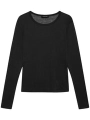 SYLVIE LONG SLEEVE TEE A0811501 BLK26 ANINE BING 
