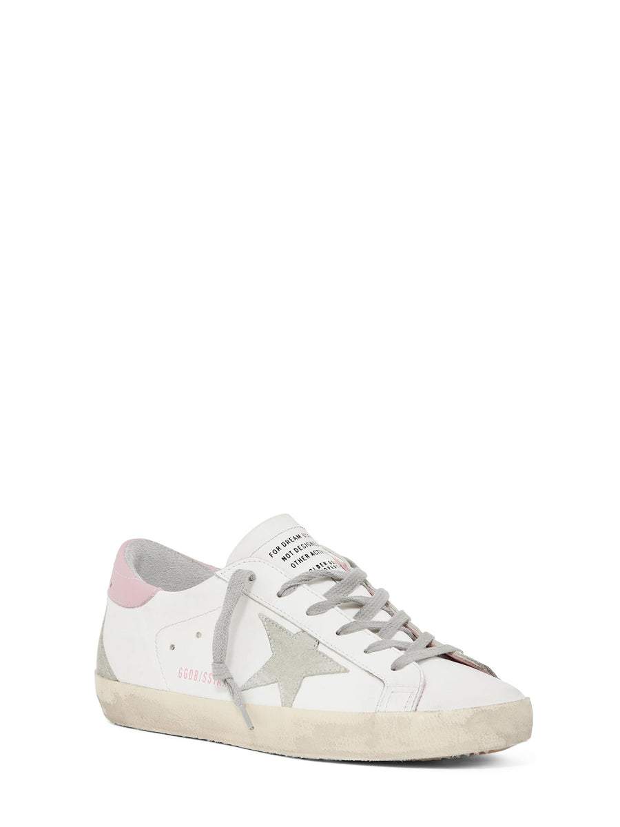 SUPER-STAR LEATHER UPPER AND HEEL SUEDE STAR AND SPUR CREAM SOLE GWF00102 F00256910914 GOLDEN GOOSE 