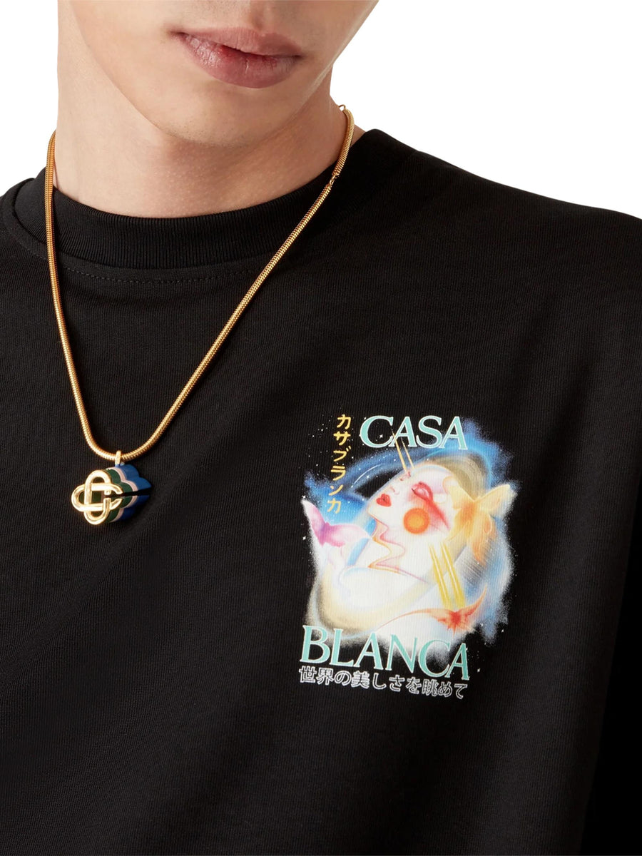 GALACTIC CONNECTION PRINTED OVERSIZED T-SHIRT MPF25-JTS-044-05  CASABLANCA 