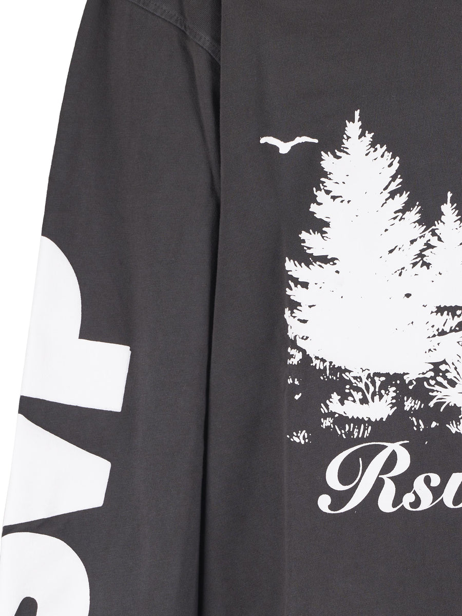 LONG SLEEVE MOCK NECK IN OUTDOOR PRINT A10221521OTD MRKR AGOLDE 