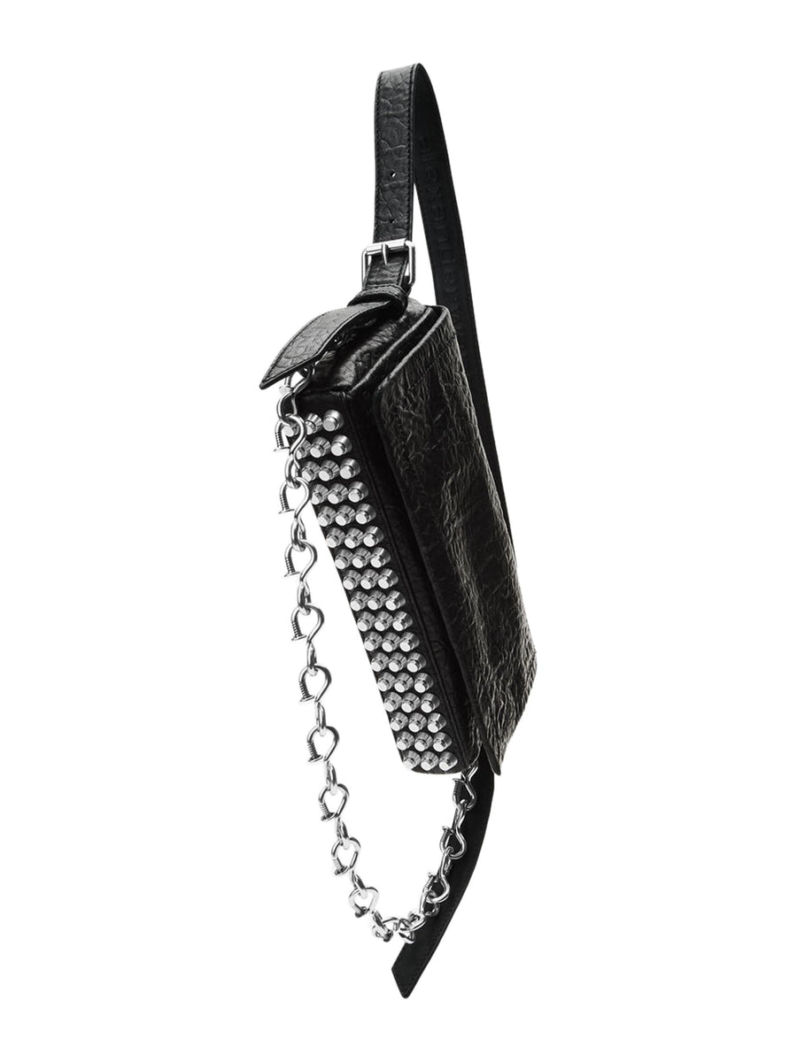RICCO CRUSHED SLIM FLAP BAG 20425R33L 001 ALEXANDER WANG 