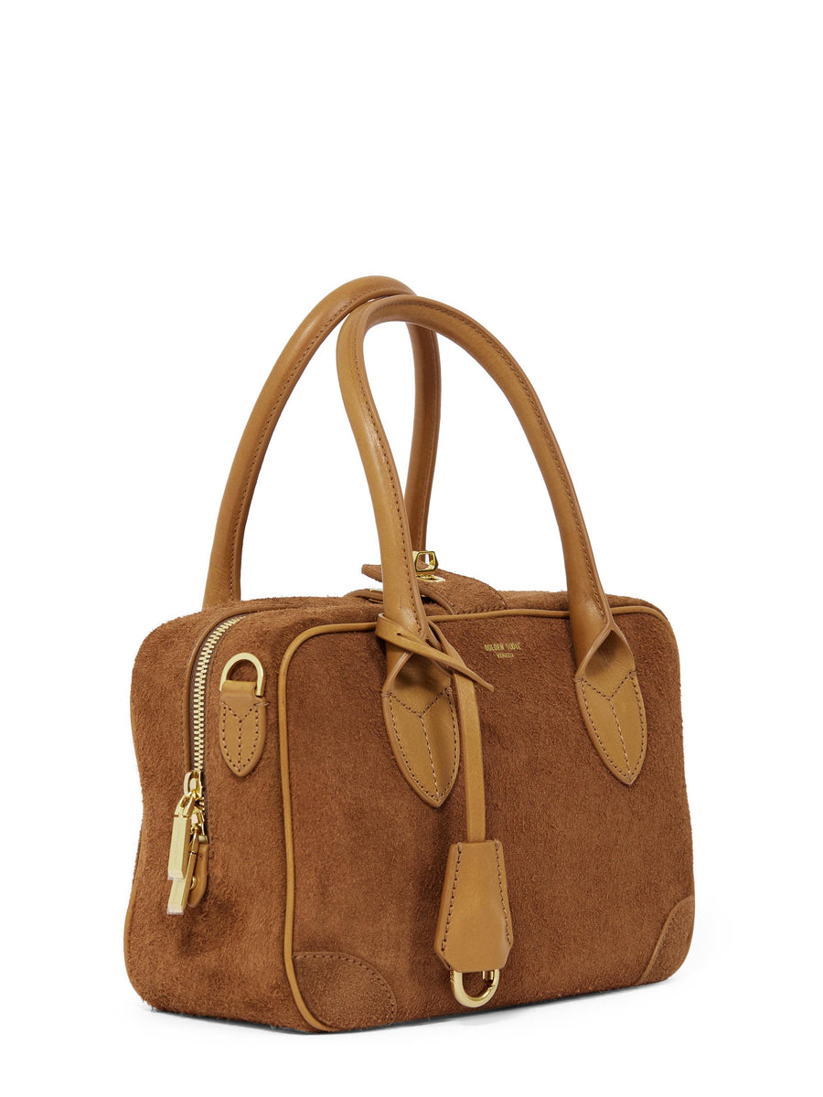 VITA BAG FURRY AND LEATHER BODY GOLD METAL DETAILS GWA00470 A00075155312 GOLDEN GOOSE 