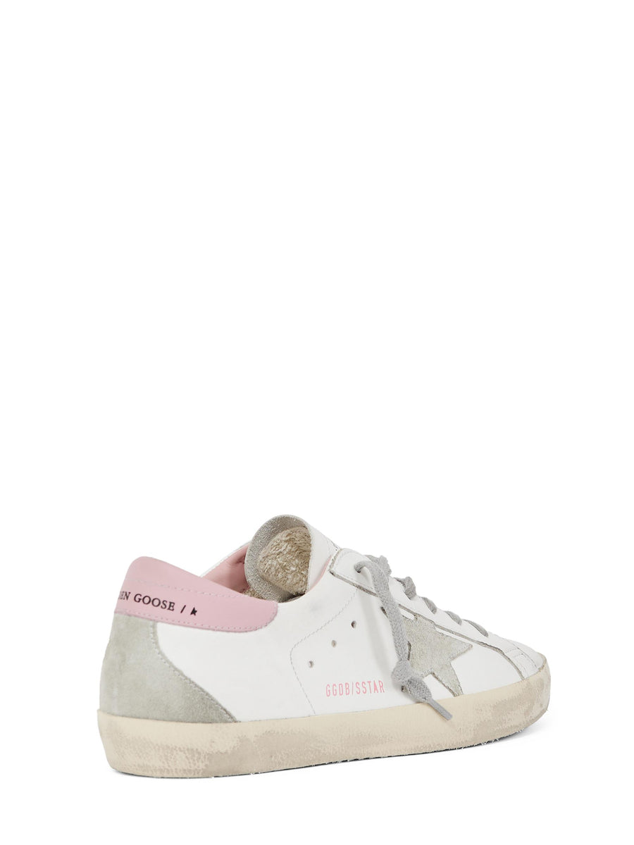 SUPER-STAR LEATHER UPPER AND HEEL SUEDE STAR AND SPUR CREAM SOLE GWF00102 F00256910914 GOLDEN GOOSE 