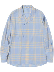 AURALEE A25SS02TCLIGHT BLUE CHECK