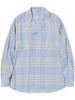 AURALEE A25SS02TCLIGHT BLUE CHECK