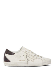 SUPER STAR LEATHER UPPER AND TOE LAMINATED STAR COCCO PRINT HEEL AND SPUR GWF00102 F00750582996 GOLDEN GOOSE 