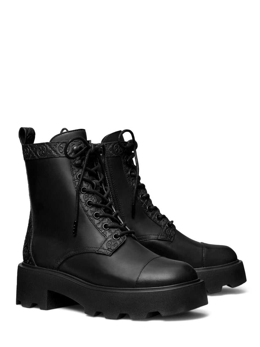 T MONOGRAM LUG ANKLE BOOT 65MM 178112 006 TORY BURCH 