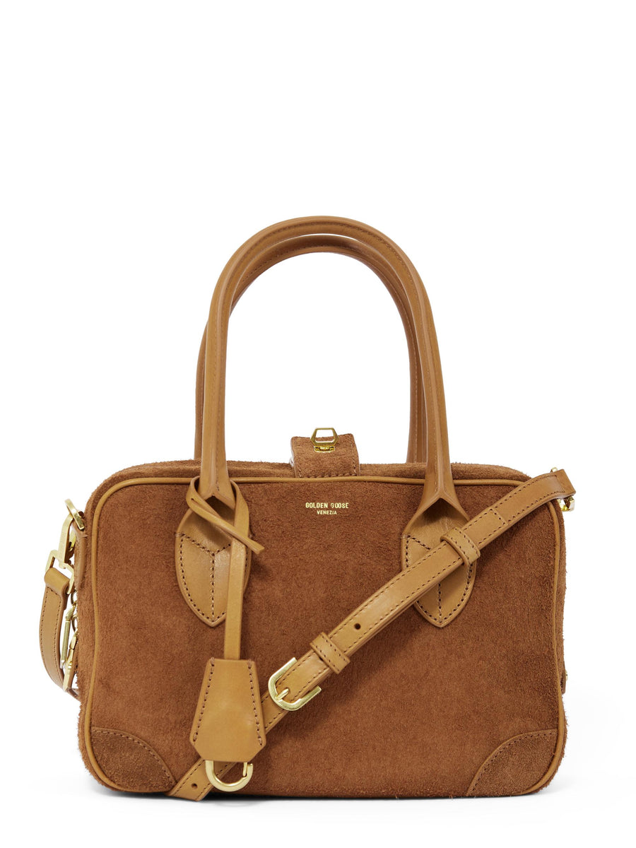 VITA BAG FURRY AND LEATHER BODY GOLD METAL DETAILS GWA00470 A00075155312 GOLDEN GOOSE 