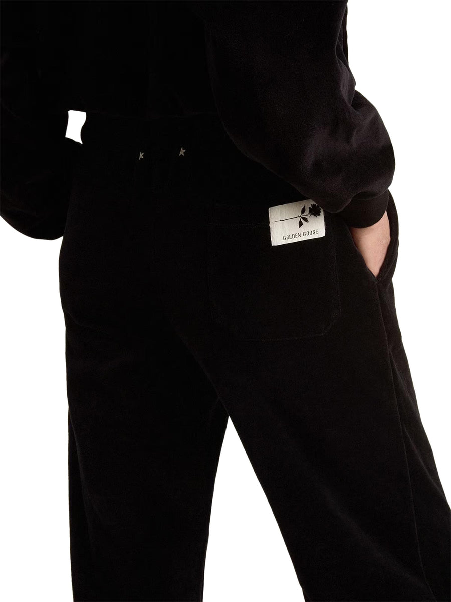 W'S JOGGING WIDE LEG FRENCH POCKETS DOUBLE CHENILLE JERSEY  WITH LABEL GWP02326 P00212990100 GOLDEN GOOSE 