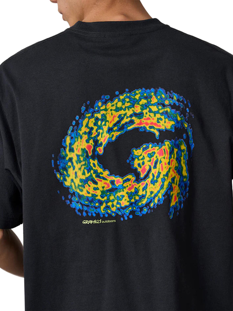 HURRICANE TEE G5FUT082 VINTAGE BLACK GRAMICCI 
