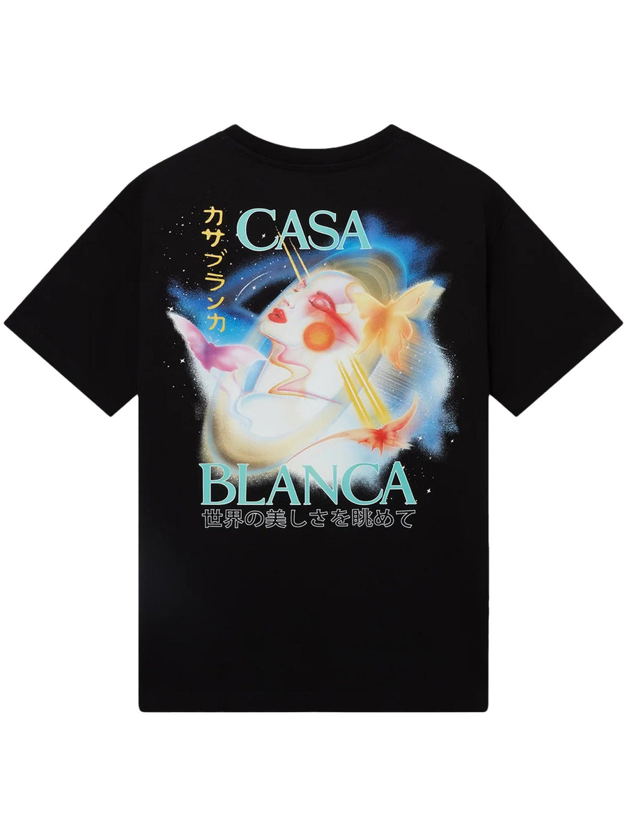 GALACTIC CONNECTION PRINTED OVERSIZED T-SHIRT MPF25-JTS-044-05  CASABLANCA 