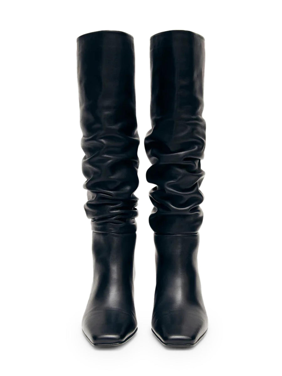 KALILA BLACK LEATHER BOOTS S100549 01 ALOHAS 