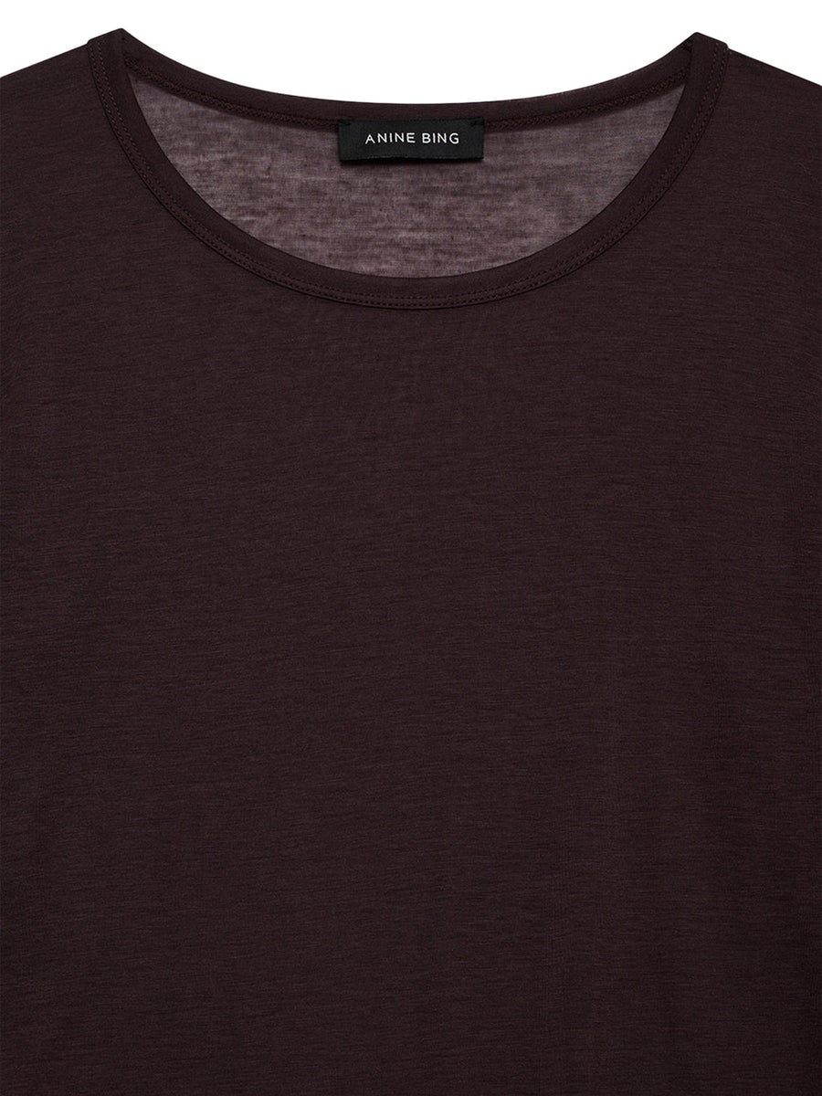 SYLVIE LONG SLEEVE TEE A0811501 BWN34 ANINE BING 