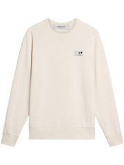 JOURNEY M'S CREW NECK SWEATSHIRT ORGANIC FLEECE WATER COLOUR AND PUFFERED PRINT GMP01223 P00213982432 GOLDEN GOOSE 