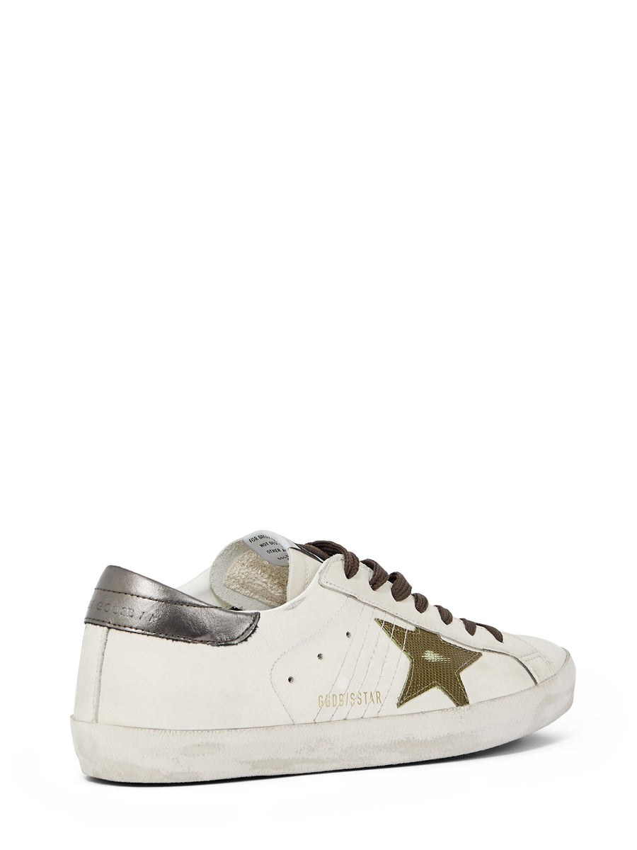 SUPER-STAR LEATHER UPPER AND TOE COCCO PRINT STAR LAMINATED HEEL GMF00101 F00751683112 GOLDEN GOOSE 