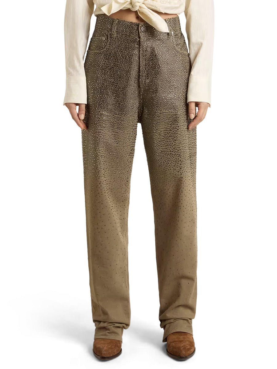 JOURNEY W'S PANT KIM COTTON DENIM FULL SKY WASH WITH CRYSTALL DEGRADE' GWP00844 P00207515184 GOLDEN GOOSE 