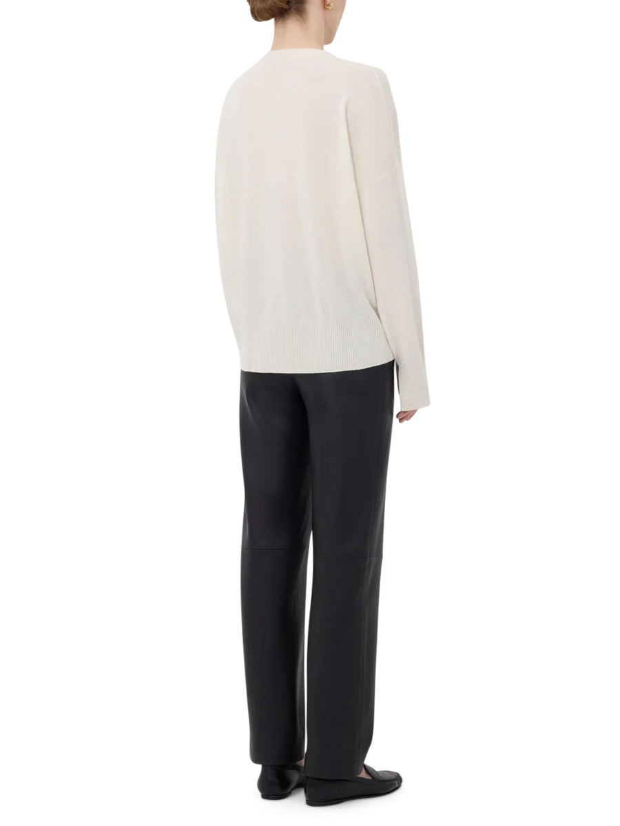 ANAA LDS ROUND NECK SWEATER ANAA LDS IVORY LOULOU STUDIO 