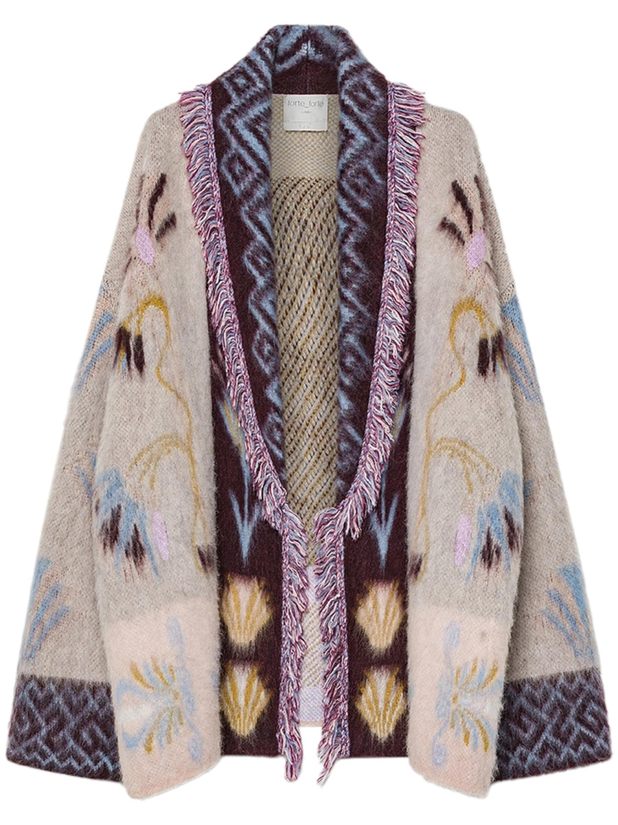 BABY ALPACA SOGNI JACQUARD LONG CARDIGAN 14461 F48M0028 FORTE FORTE 