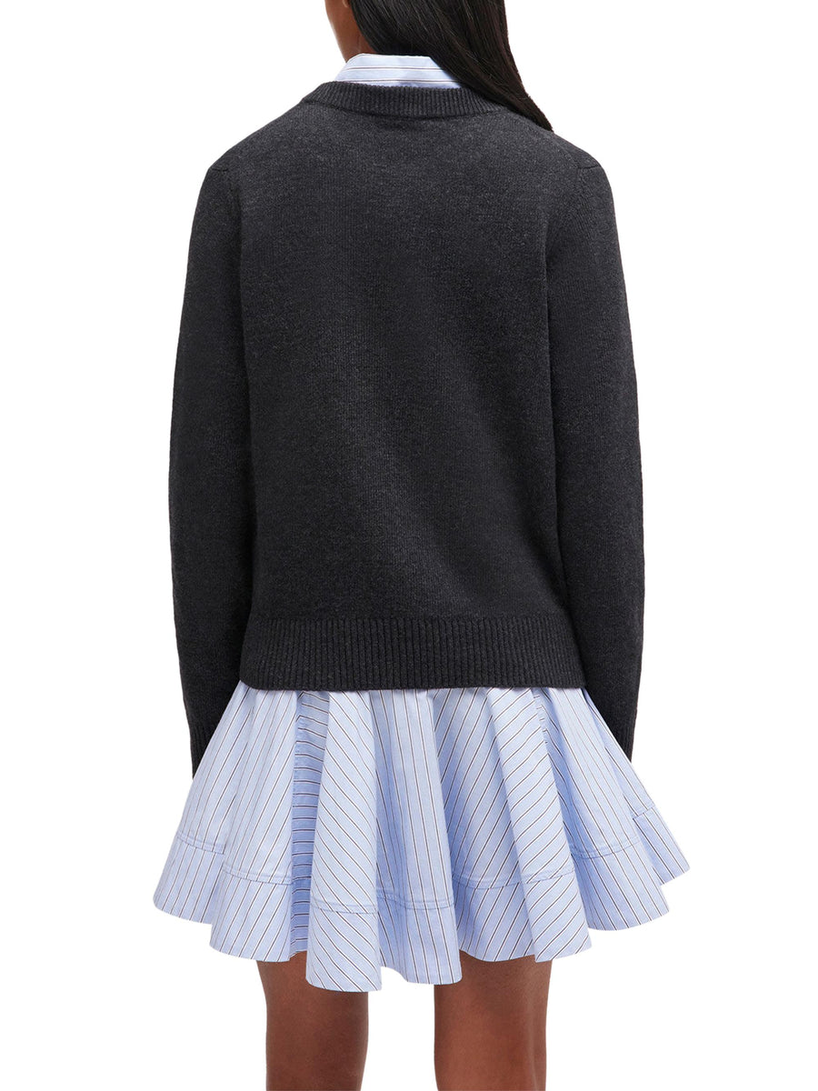 Graphic Wool Mix Puppy Love Crewneck K2597 252 GANNI 