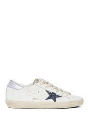 SUPER STAR LEATHER UPPER AND TOE GLITTER STAR LAMINATED HEEL GWF00101 F00753912282 GOLDEN GOOSE 