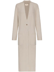 SMET MAXI KNIT CARDIGAN SMET STONE MELANGE LOULOU STUDIO 